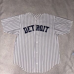 VINTAGE Detroit Pinstripe Jersey - Black and White